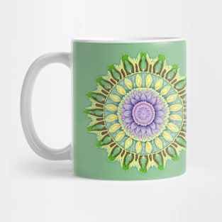 Abstract Circle Pattern With Floral Elements 2 Mug